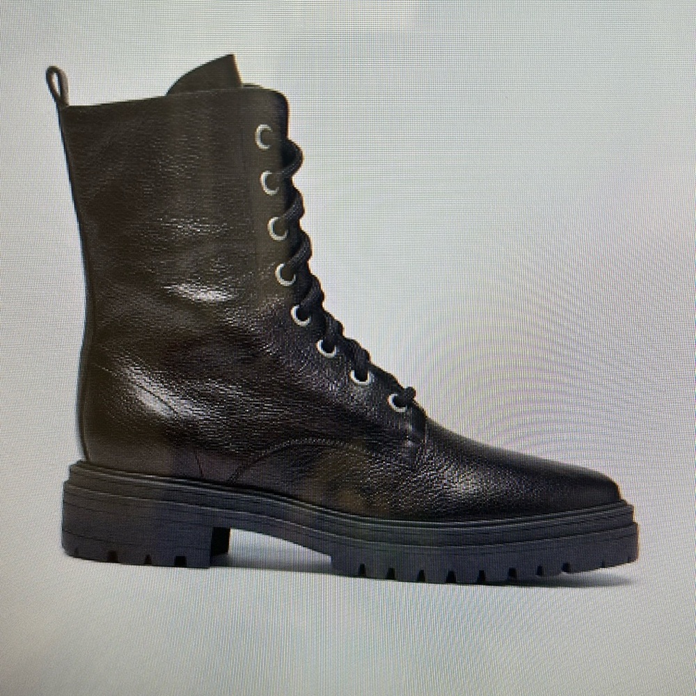 Ba&sh Comy leather lace up combat boots.Size 37